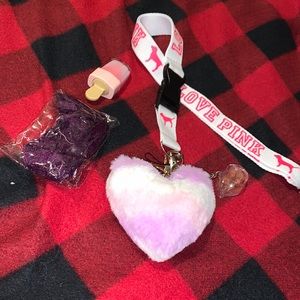 Love pink white and pink lanyard